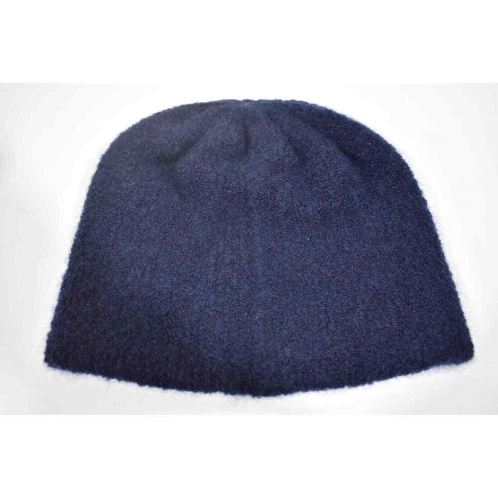 Chanel 22B Wool Cashmere Navy Blue White Black CC Logo Beanie Winter Hat Cloche - Picture 5 of 9
